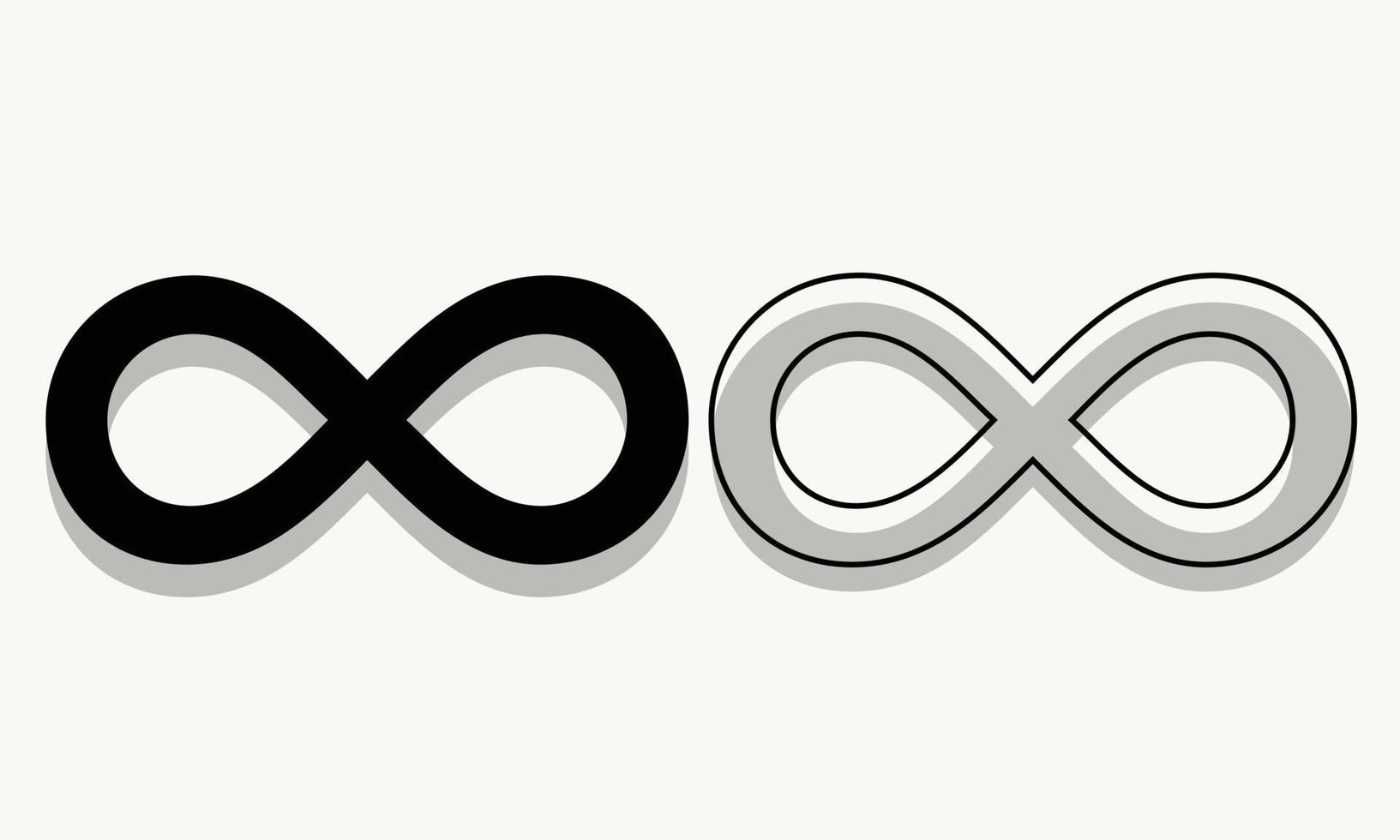 infinito logo símbolo bucle creativo plantilla interminable vector icono