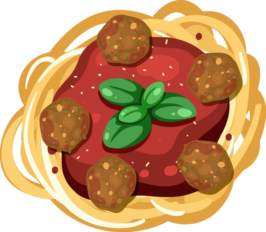 Spaghetti pasta with bolognese sauce vector