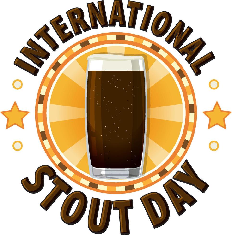 International Stout Day Banner Design vector