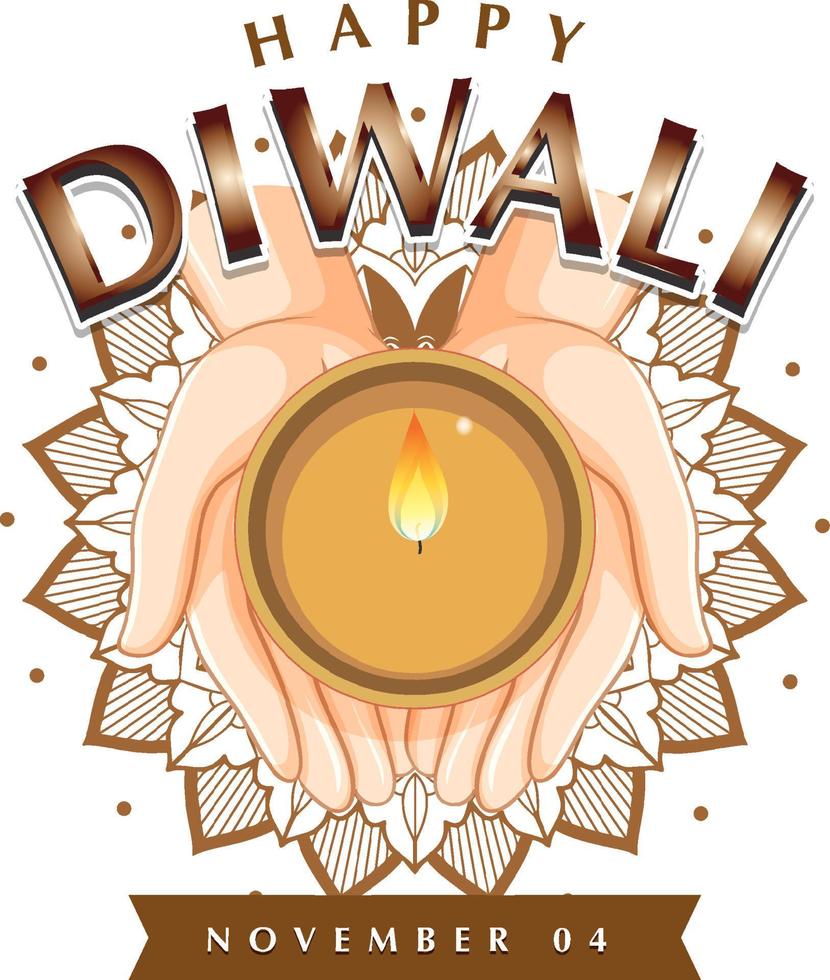 Happy Diwali Day Poster Design vector