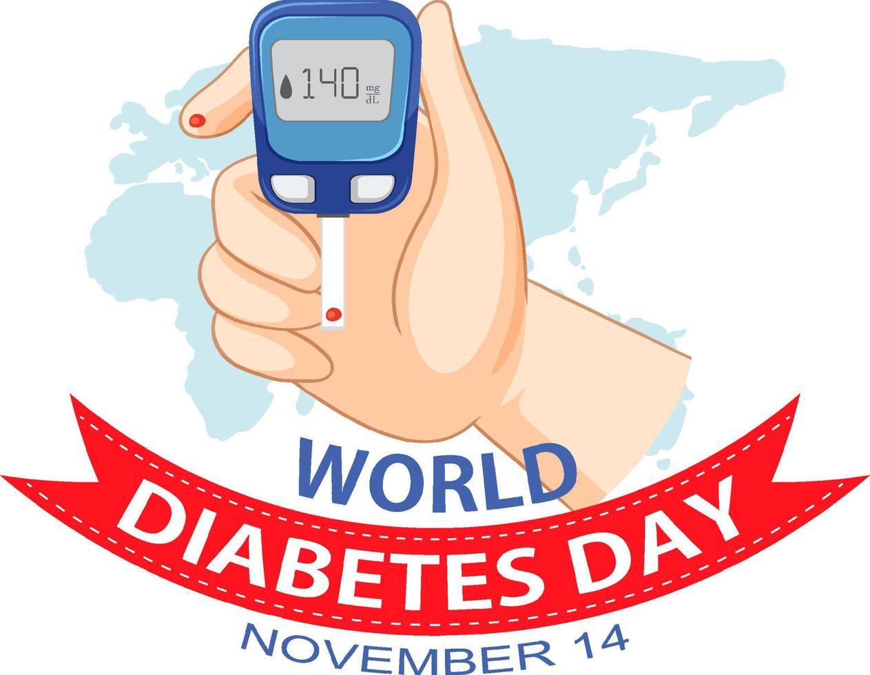 World Diabetes Day Logo Design vector