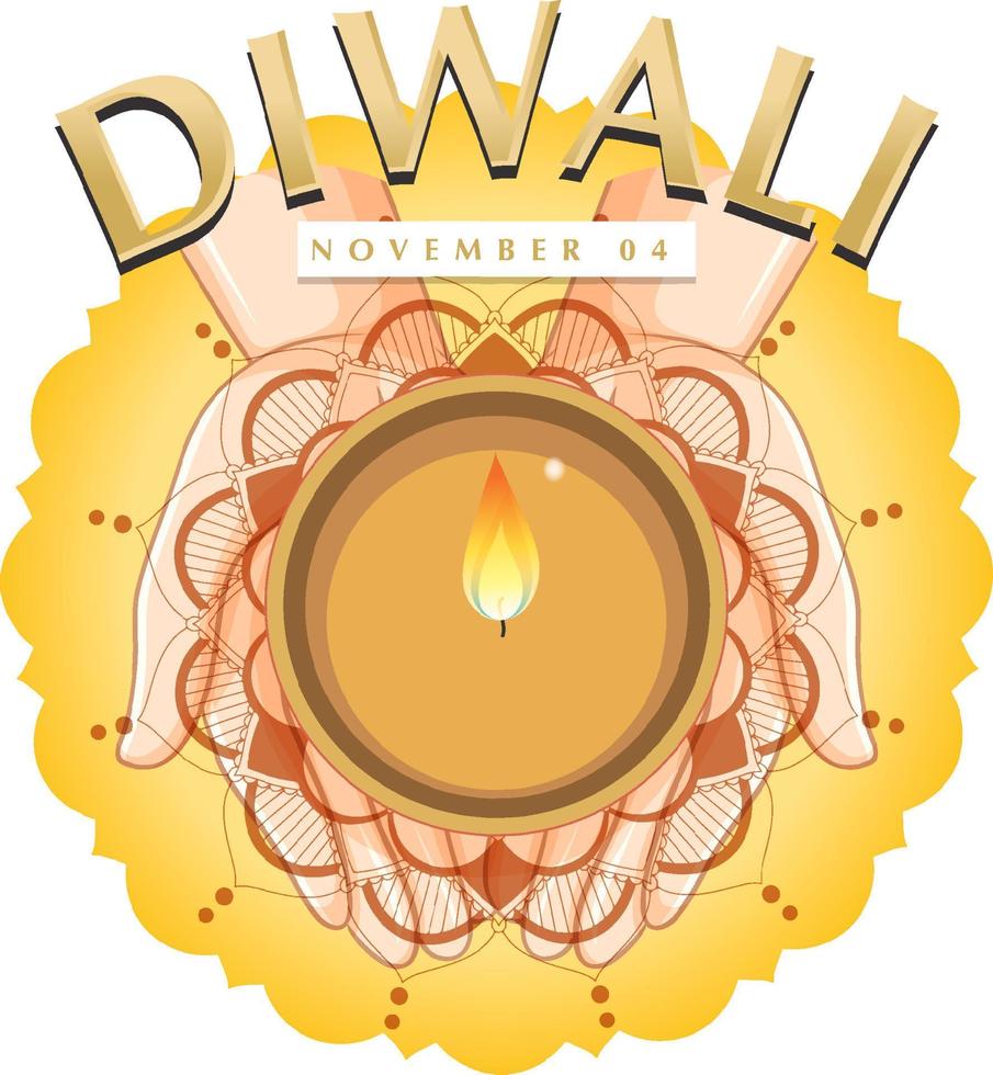 diseño de cartel de feliz día de diwali vector