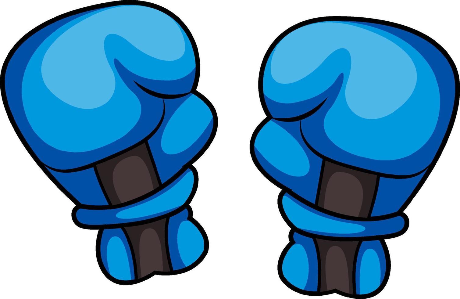 objeto de dibujos animados de guantes de boxeo azul vector