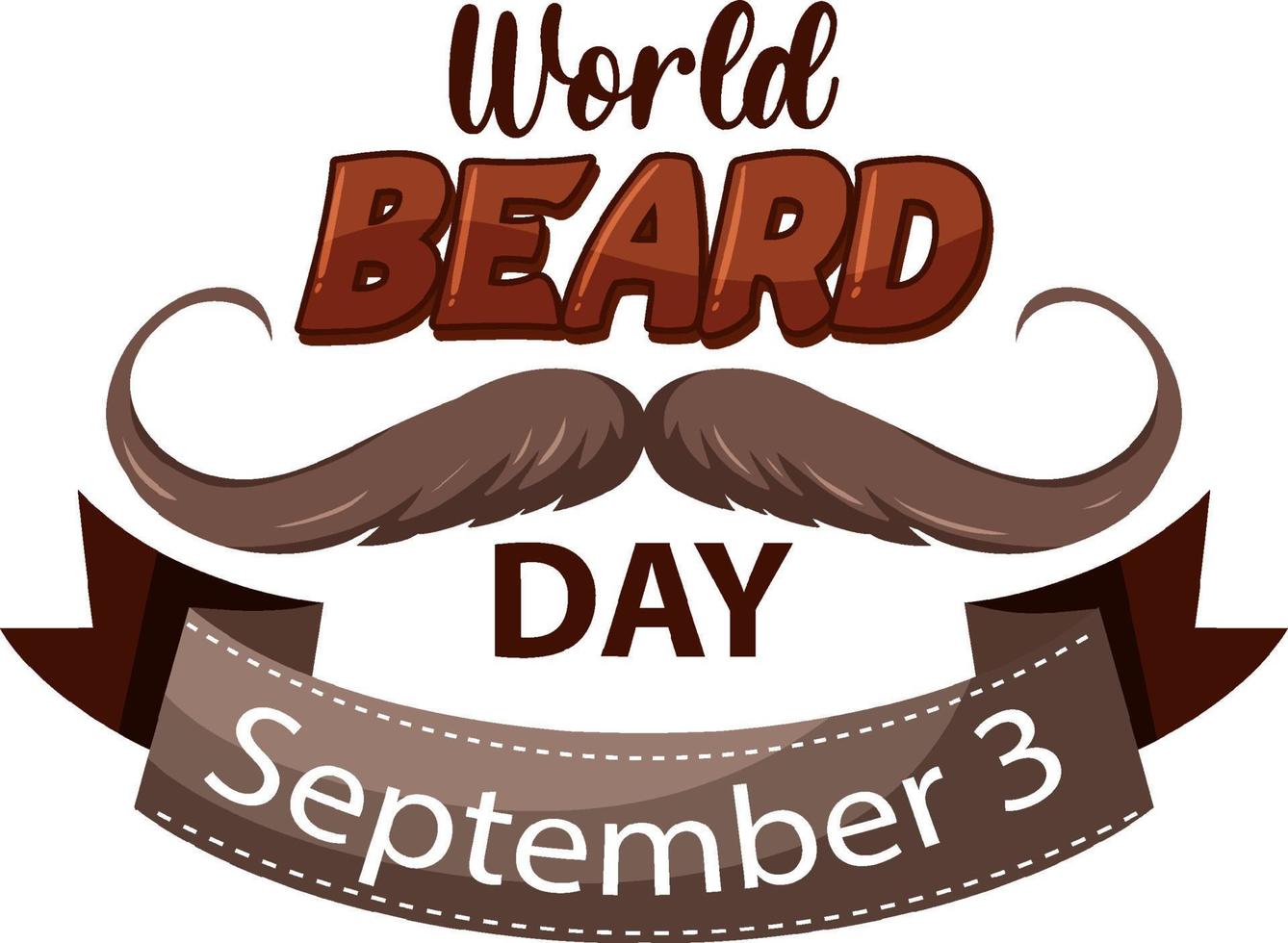 World Beard Day September 3 vector