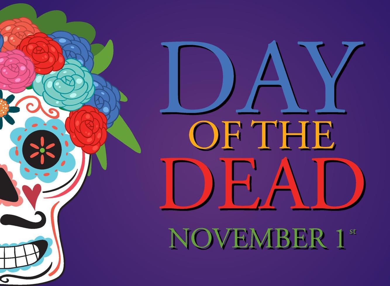 Day of the dead banner vector