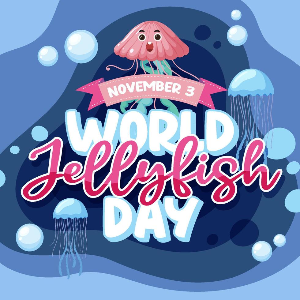 Cute Jellyfish Logo Concept vector