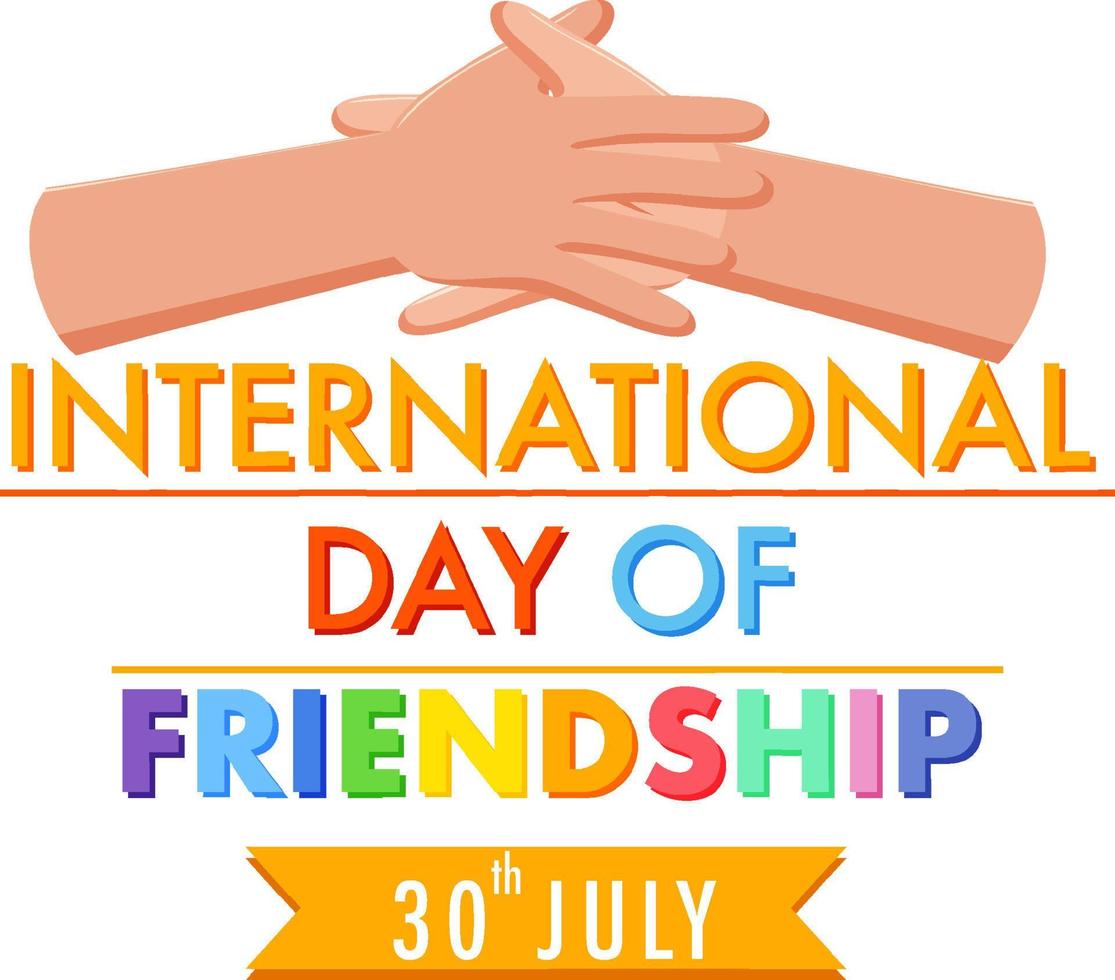 International Friendship Day banner design vector