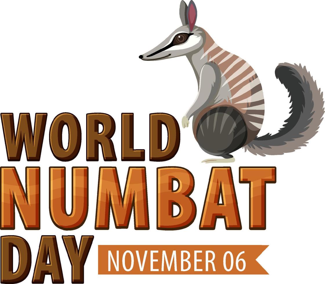 World Numbat Day Logo Design vector