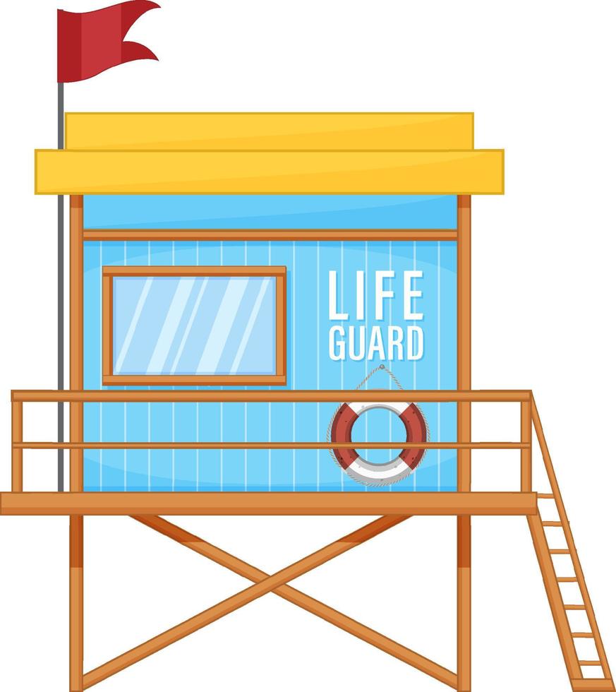 Lifeguard Tower Cartoon Style vector