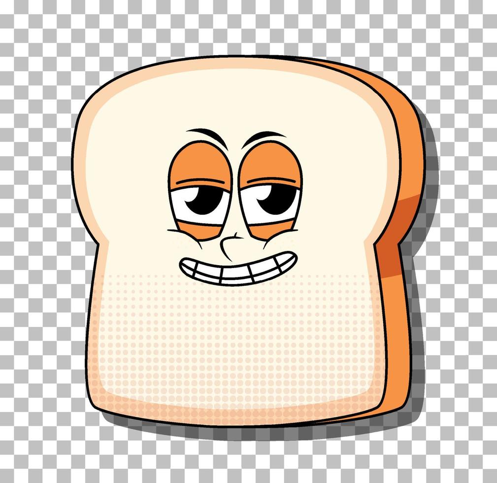 Bread cartoon character isolated vector