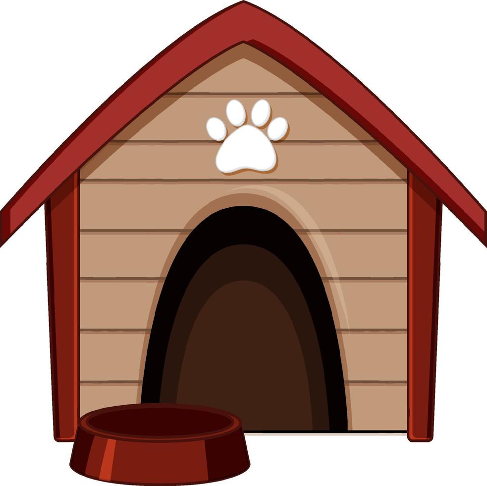 Doghouse in cartoon style vector