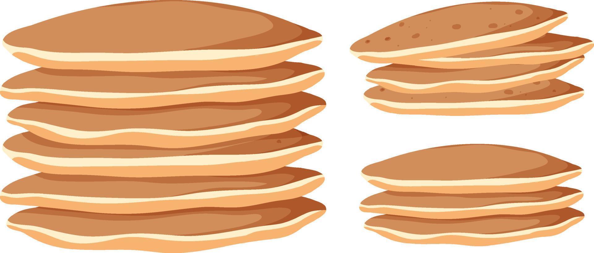 Stack of pancakes in cartoon style vector