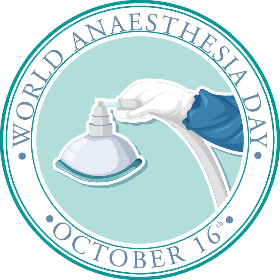 World Anaesthesia Day Banner Design vector