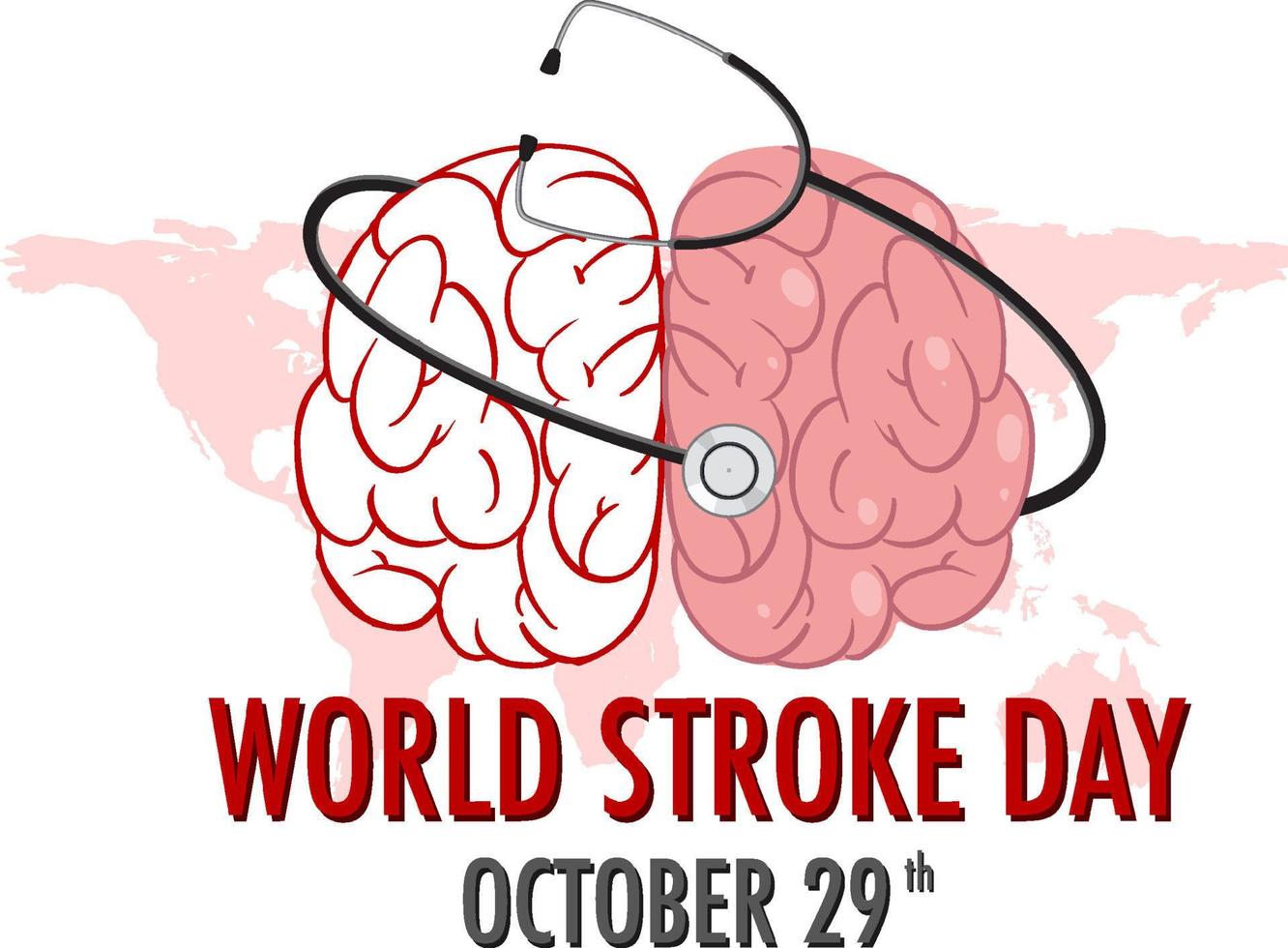 World Stroke Day Banner Design vector