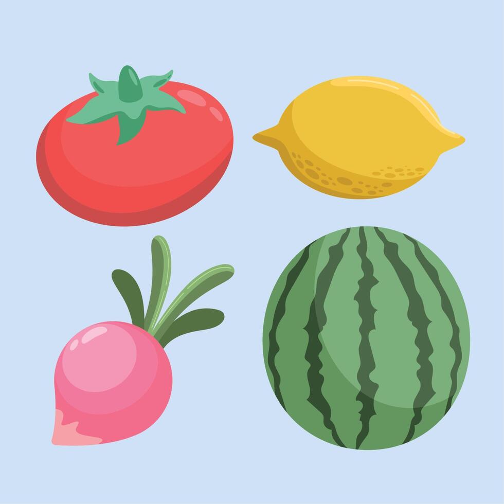 fruits and vegetables vector