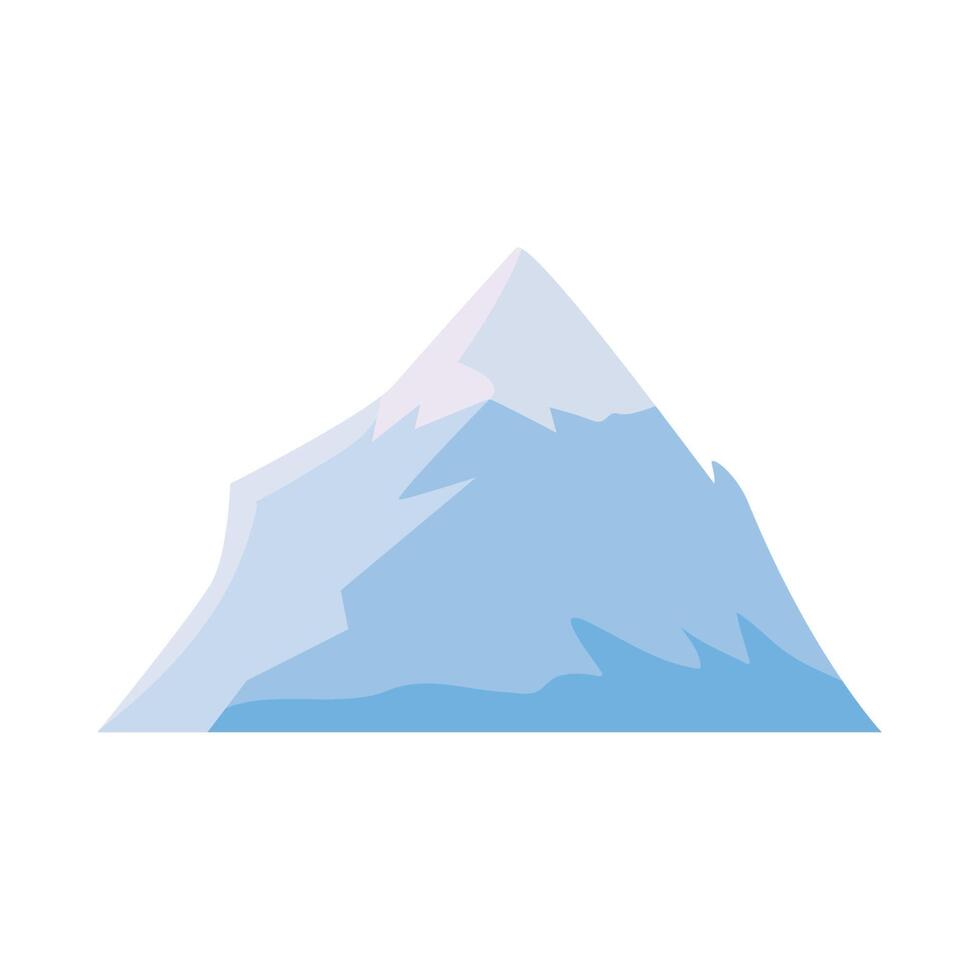 mountain with snow vector