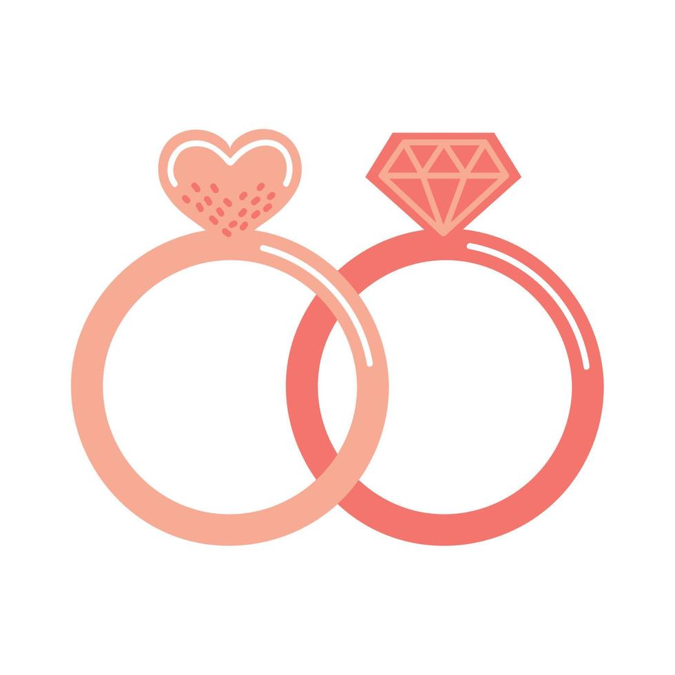 wedding marriage rings vector