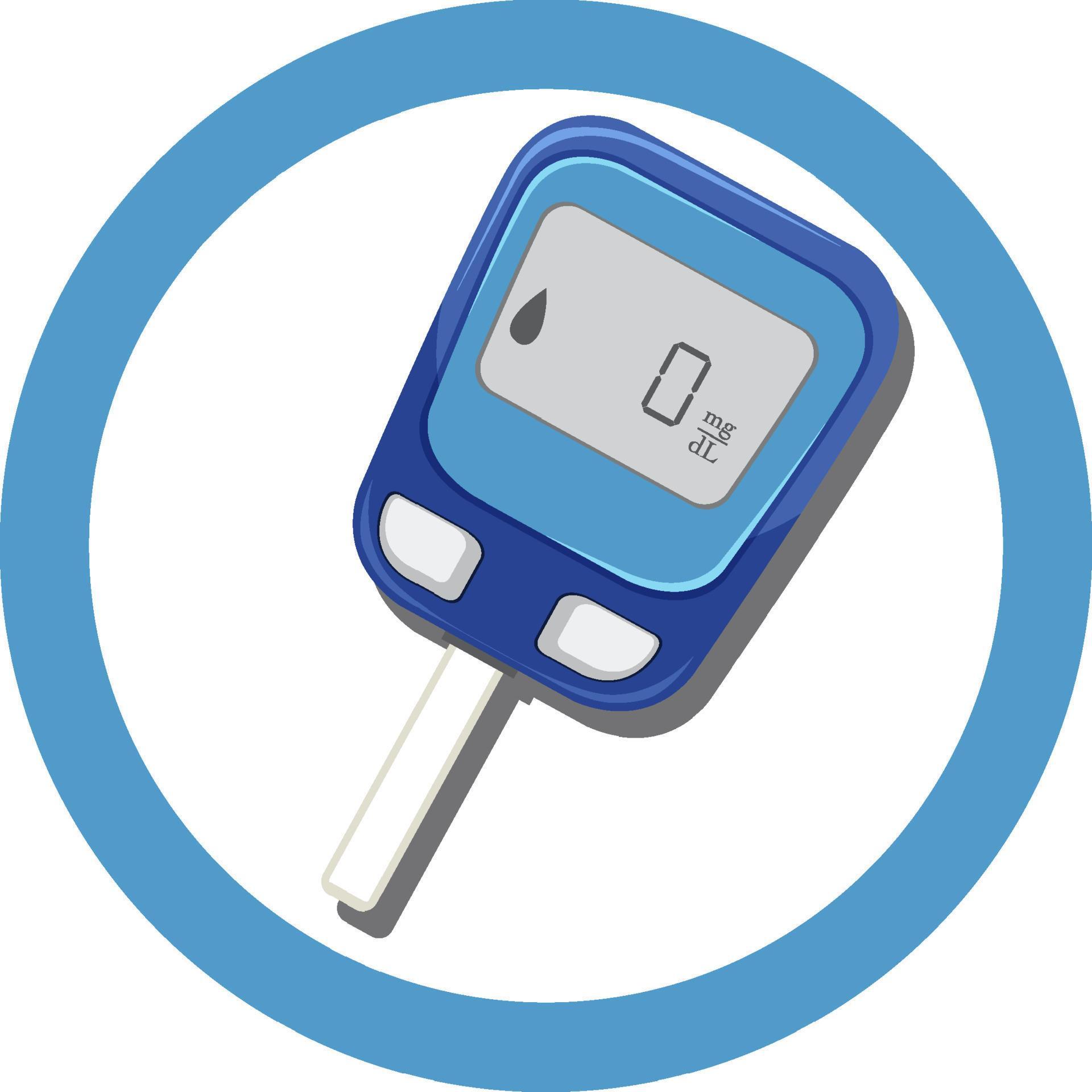 Blood glucose monitoring device 11132809 Vector Art at Vecteezy