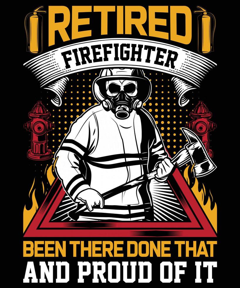 1Firefighter safety warrior fireman graphic vector silhouette tshirt