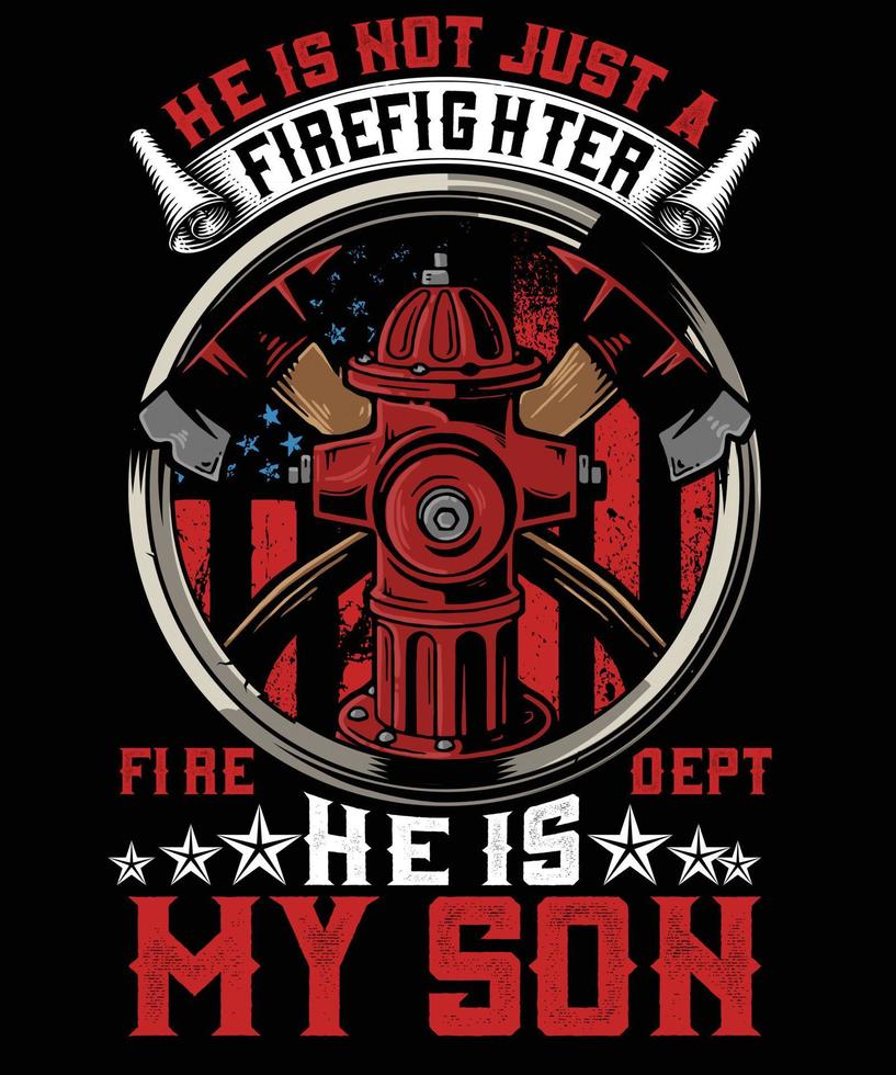 1Firefighter safety warrior fireman graphic vector silhouette tshirt