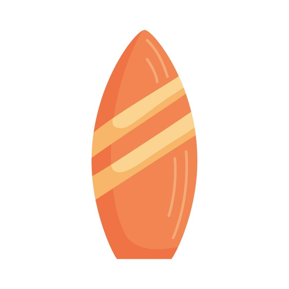 orange surfboard sport equipment vector