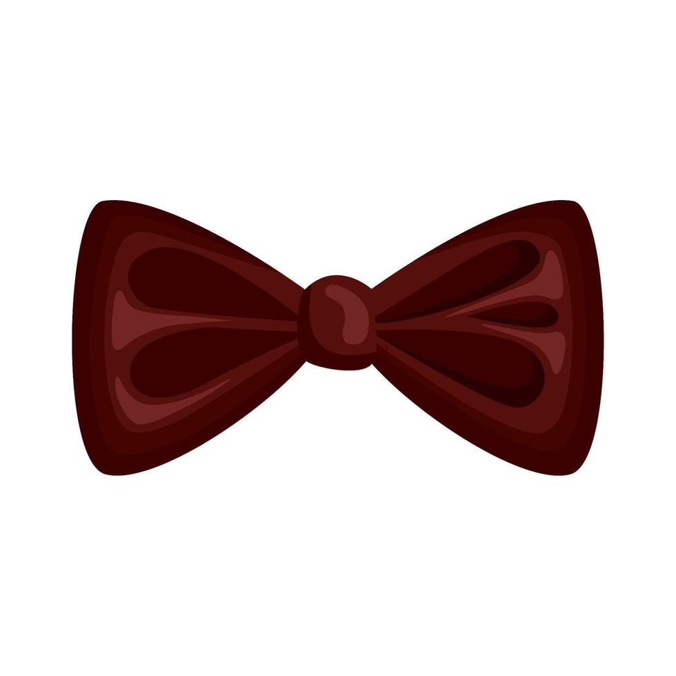 brown bowtie accessory elegant vector