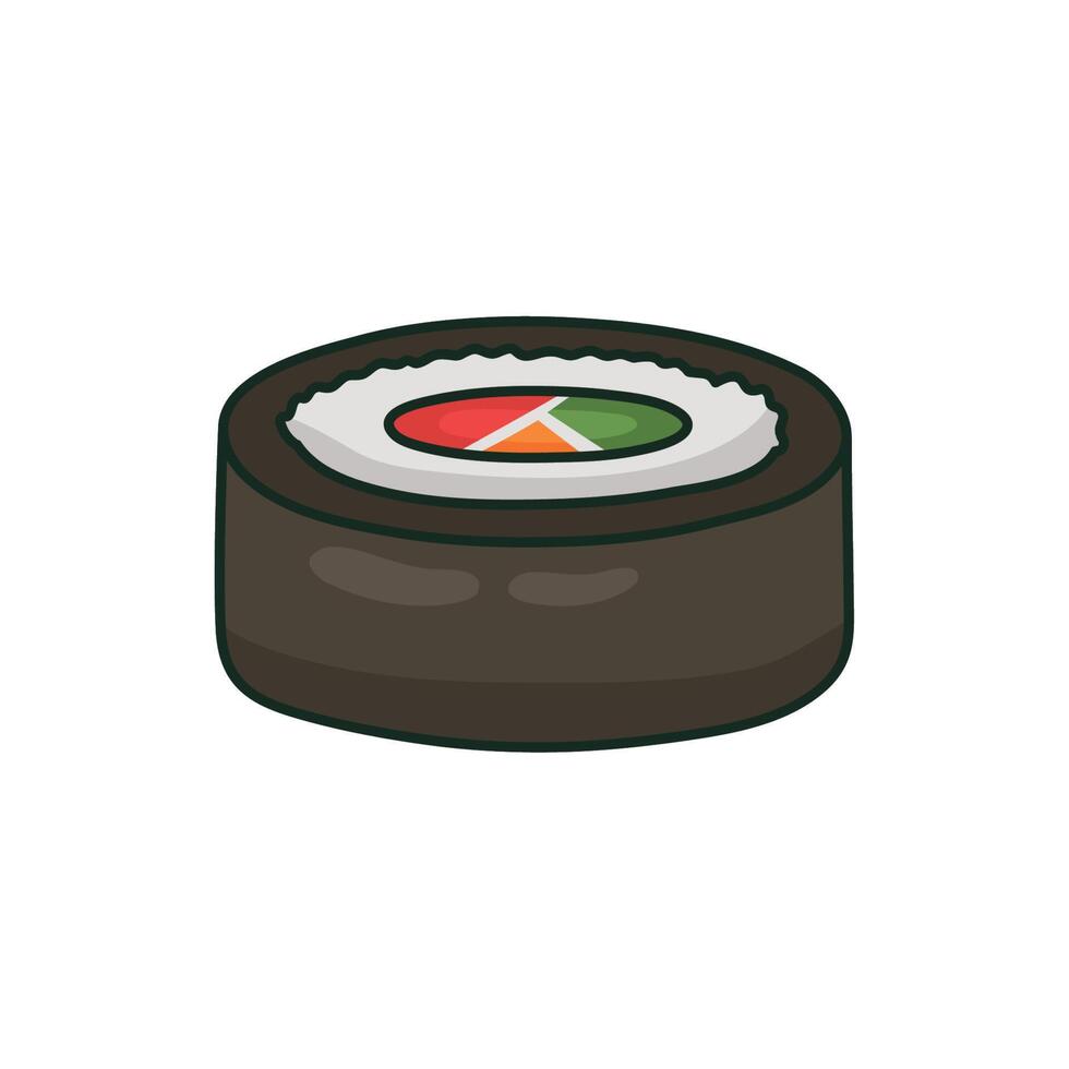 futomaki sushi japanese food vector