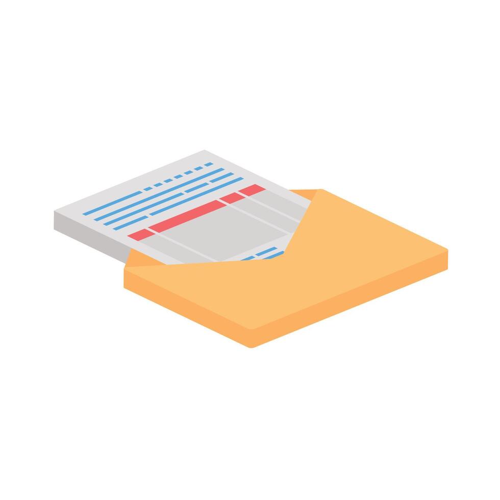 envelope mail isometric vector