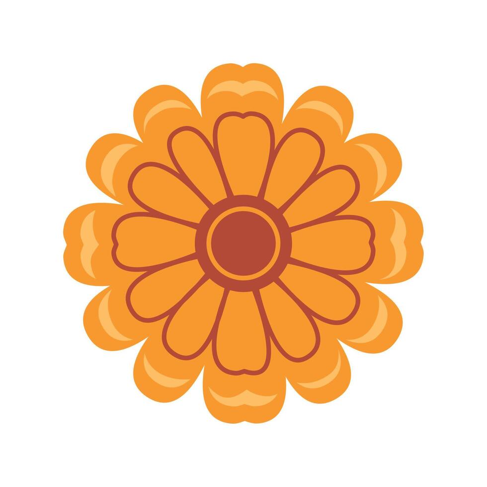 planta de girasol naranja vector