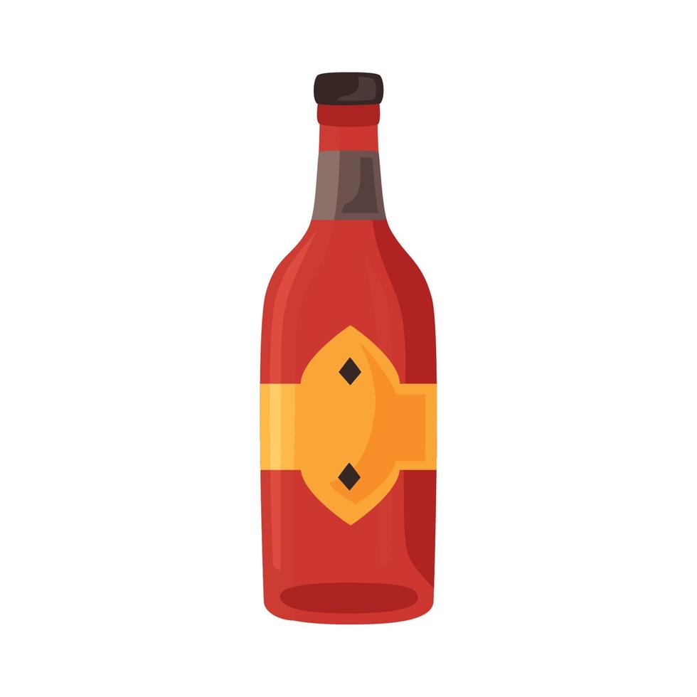 orange alcohol bottle drink vector