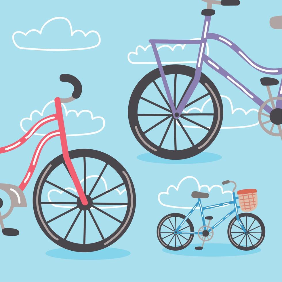 background of bikes vector