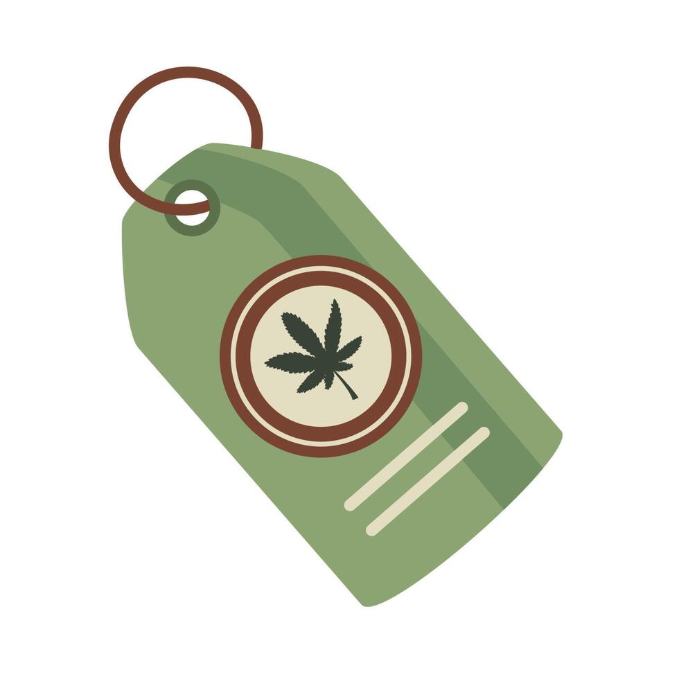 medicinal canabbis tag vector