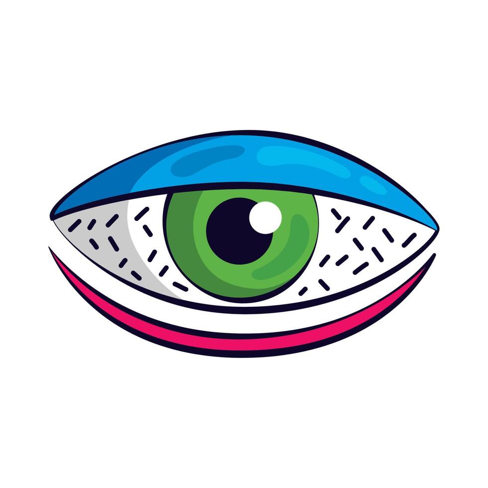 ojo humano retro vector