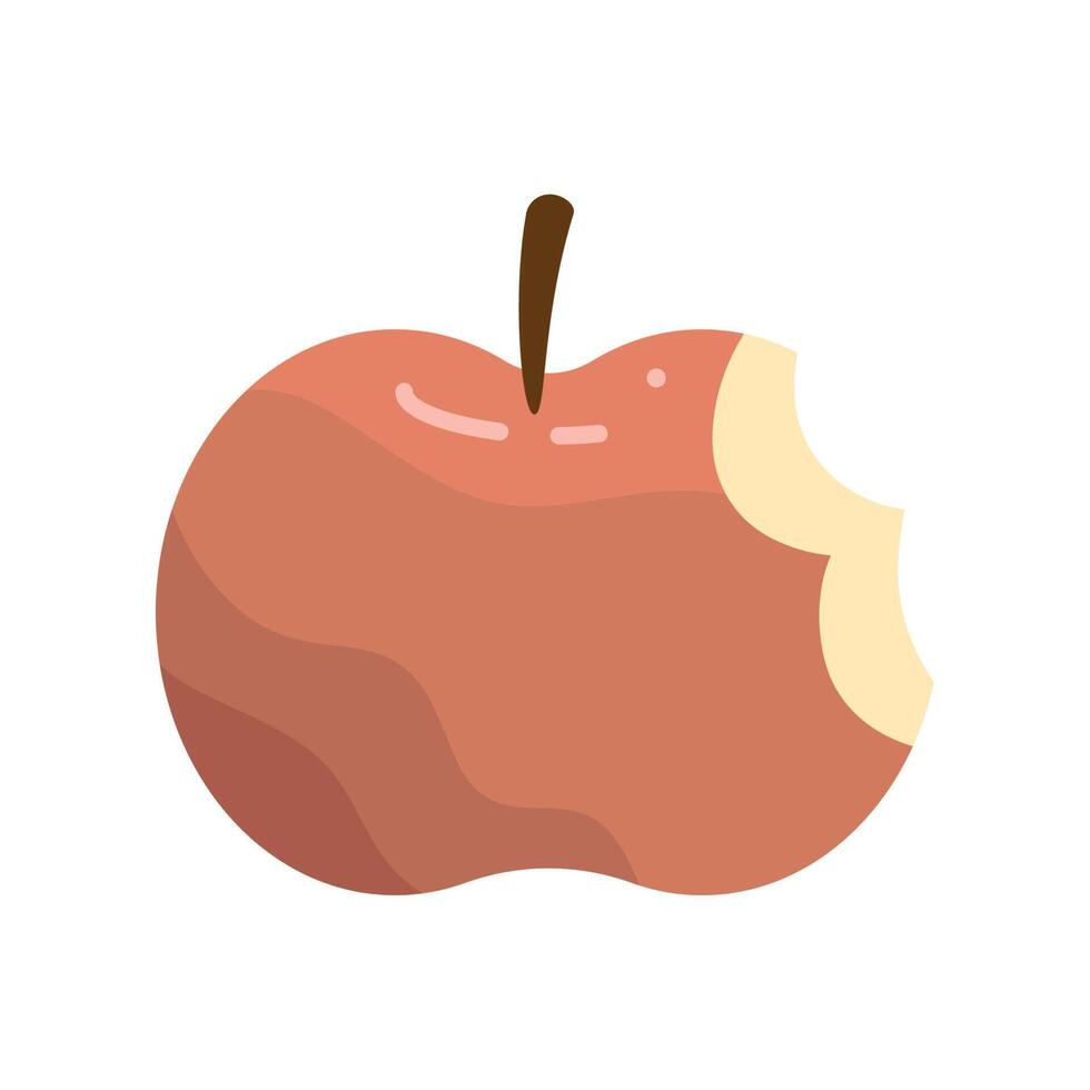 fruta de manzana con mordida vector