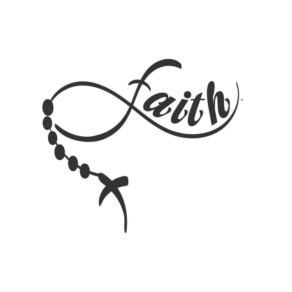 Christian art for print or use as tattoo vector