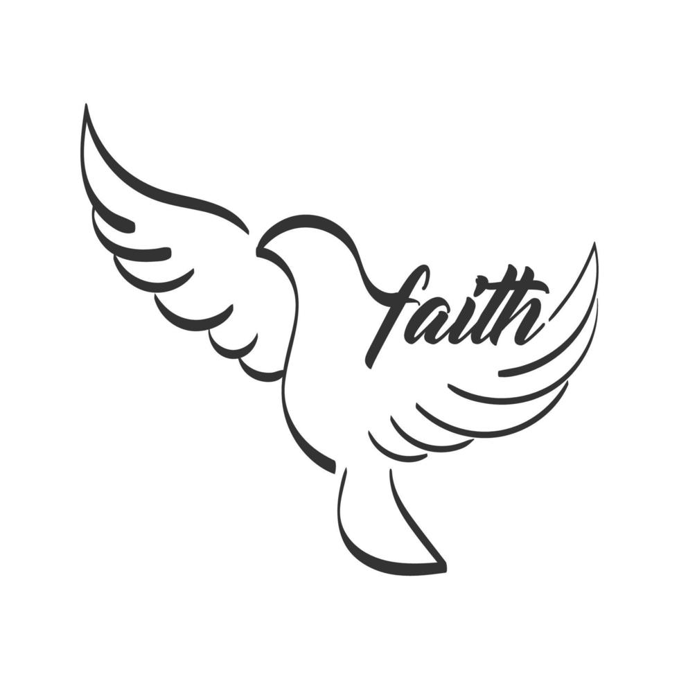Christian art for print or use as tattoo vector