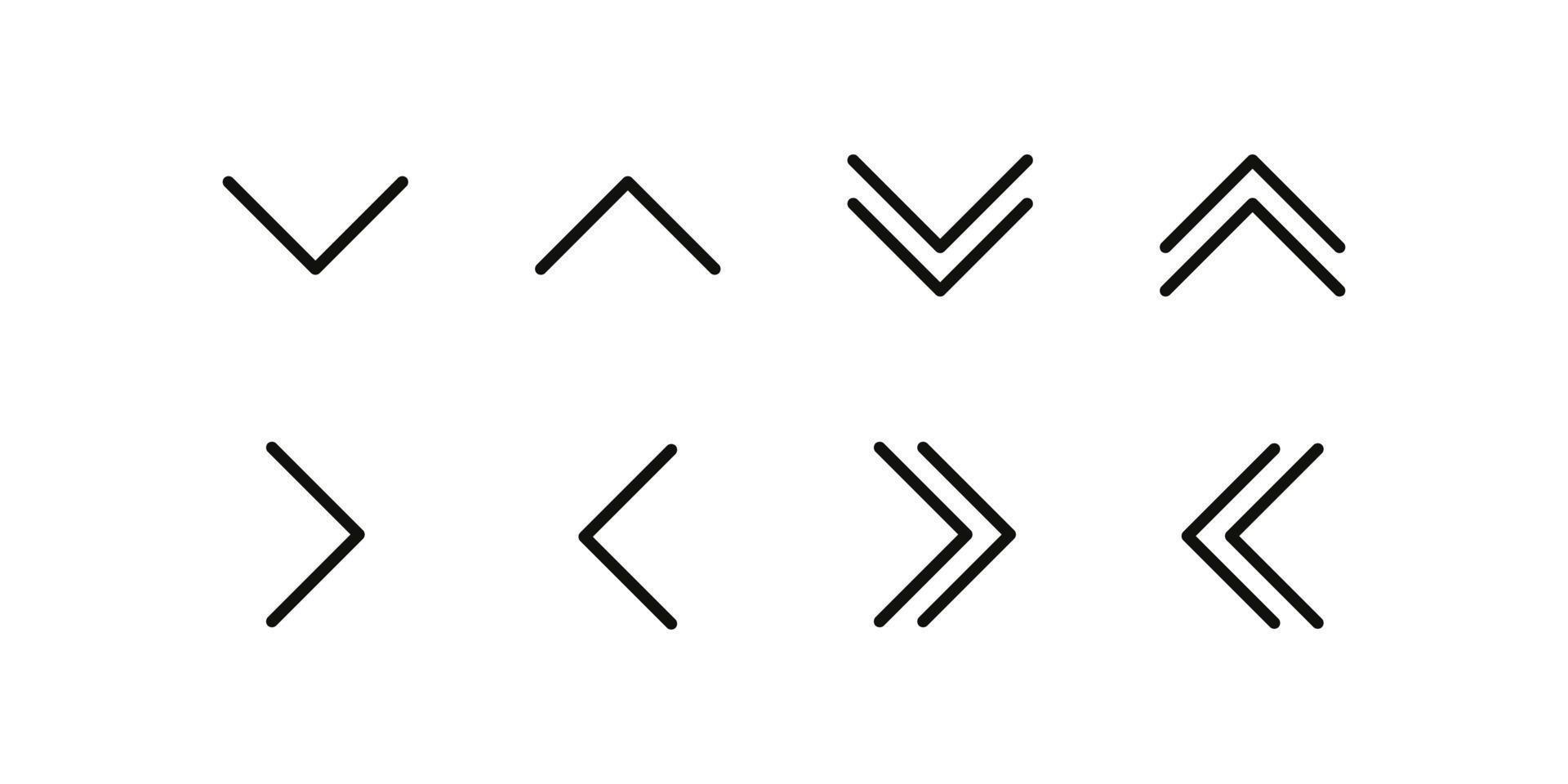 Arrow vector icon. Linear style arrow icon for web and mobile app