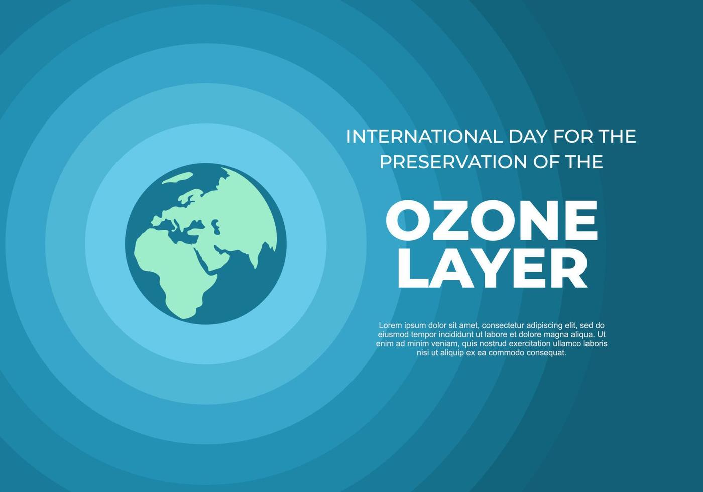 International day for the preservation of the ozone layer background vector