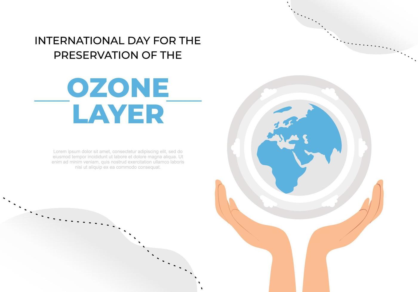 International day for the preservation of the ozone layer background vector