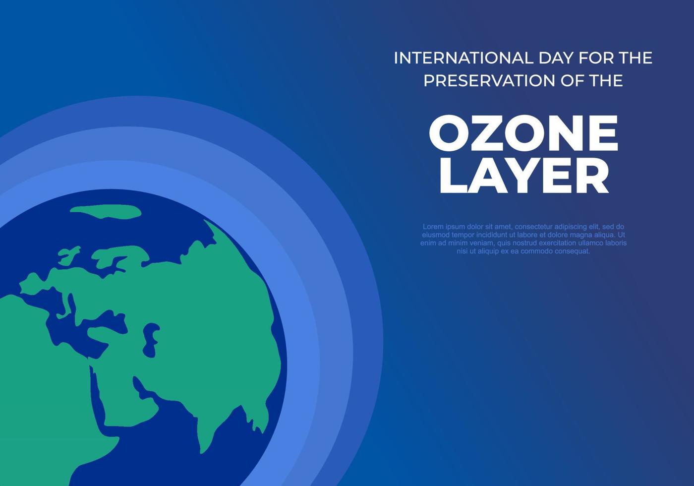 fondo del día internacional para la preservación de la capa de ozono vector