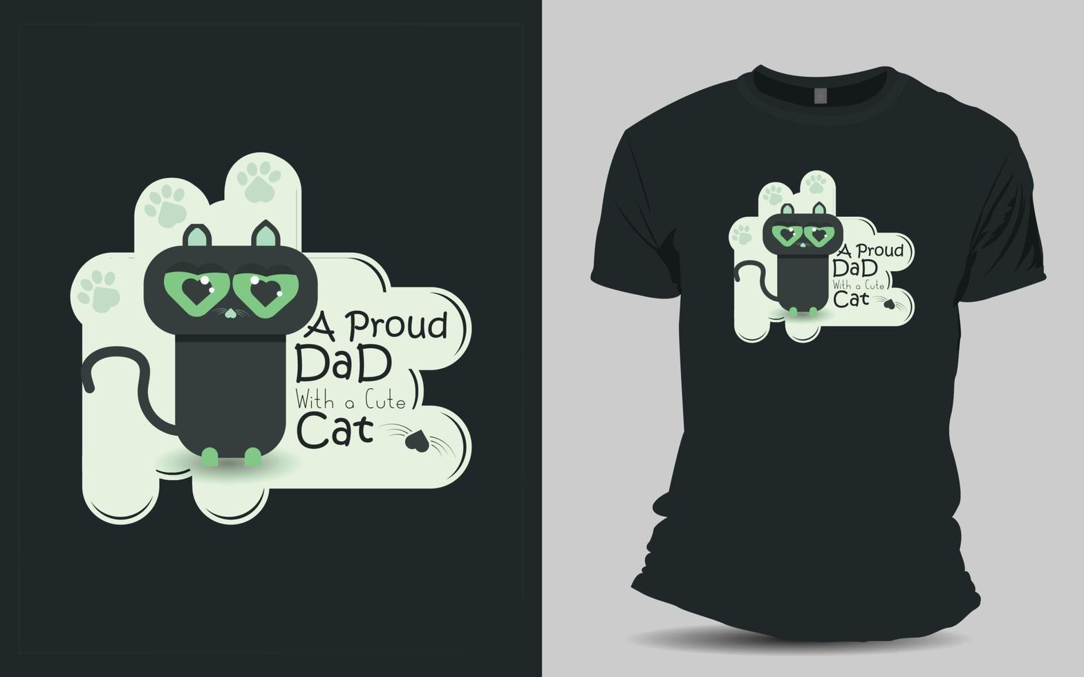 hermoso diseño de camiseta de gato para tu mascota vector