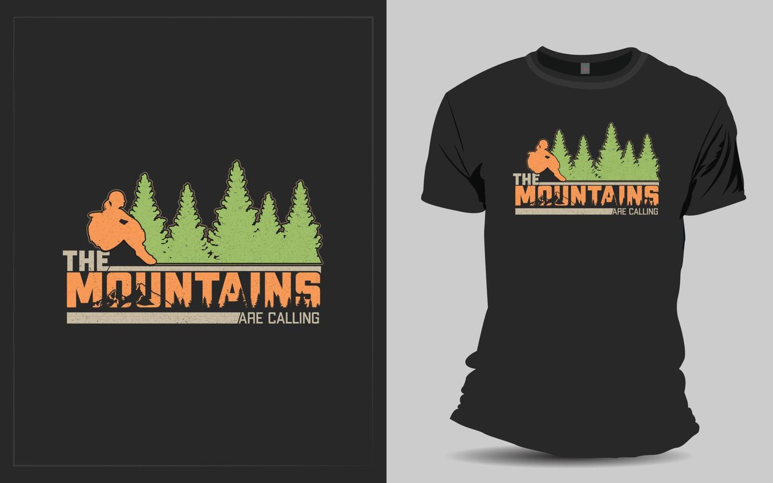 Hiking T-shirt design for traveller vector