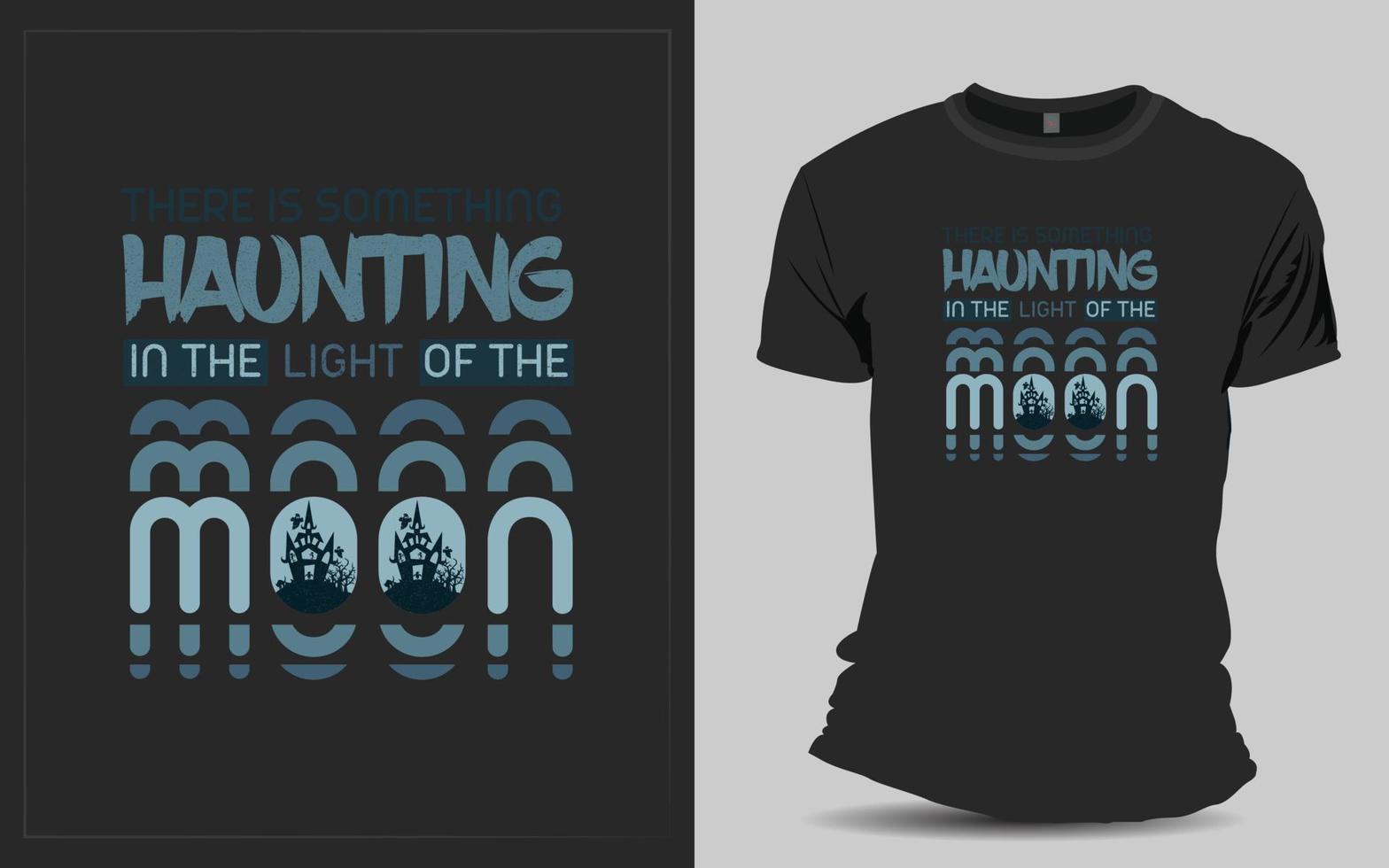 Scary Halloween T-shirt design V2 vector