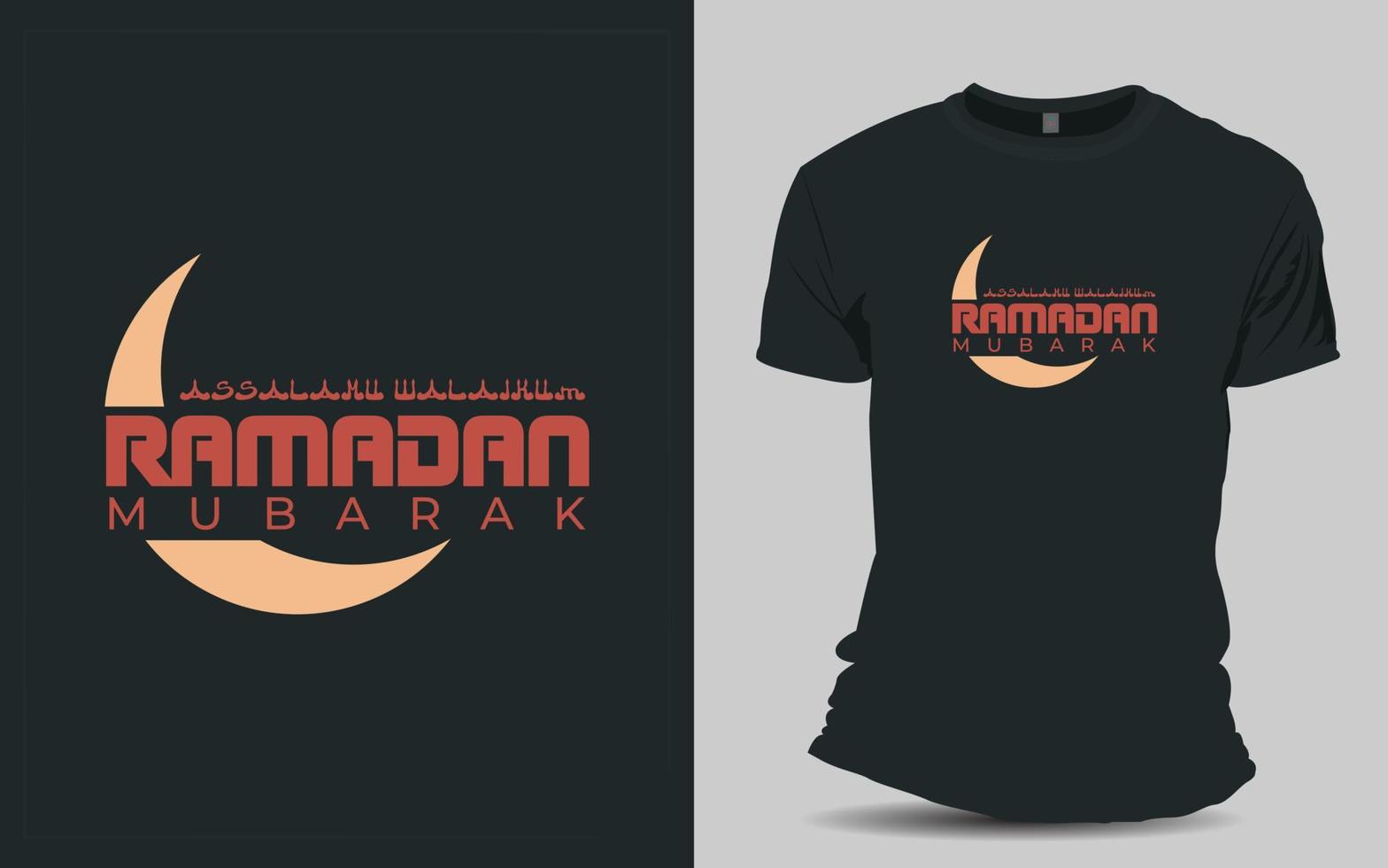 diseño de camiseta de ramadán mubarak vector