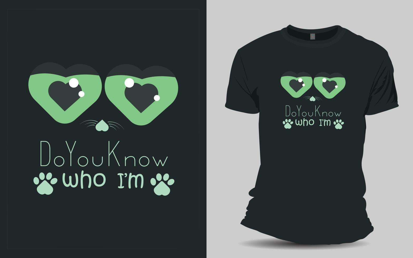 Lovely Cat t-shirt design for your Pet vector