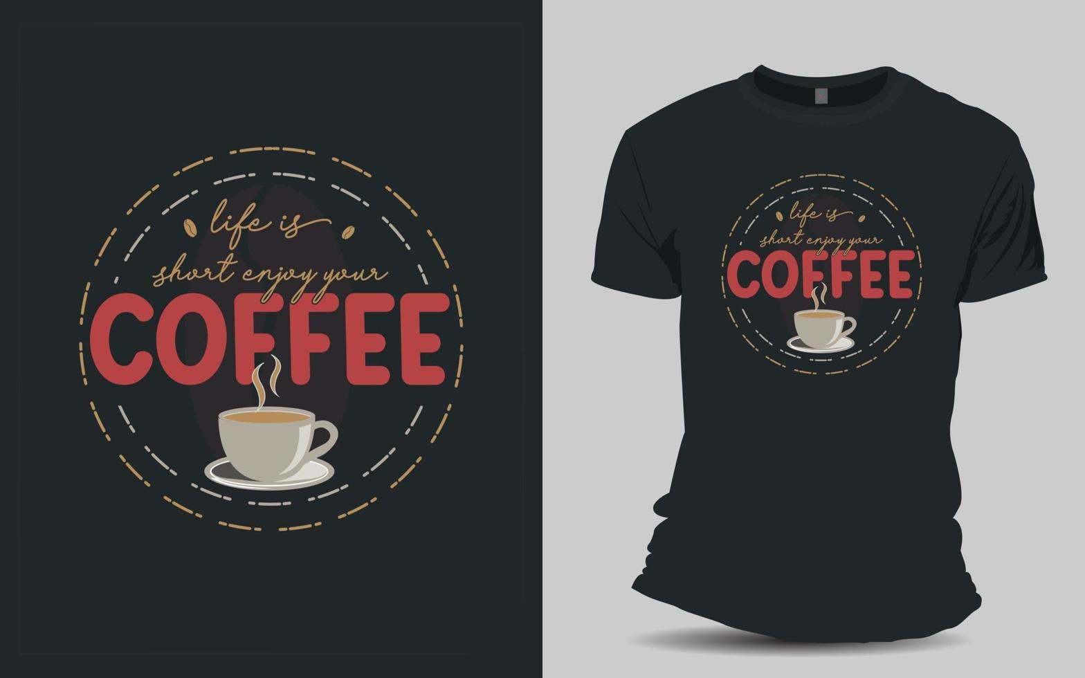 diseño de camiseta de café para amantes del café vector