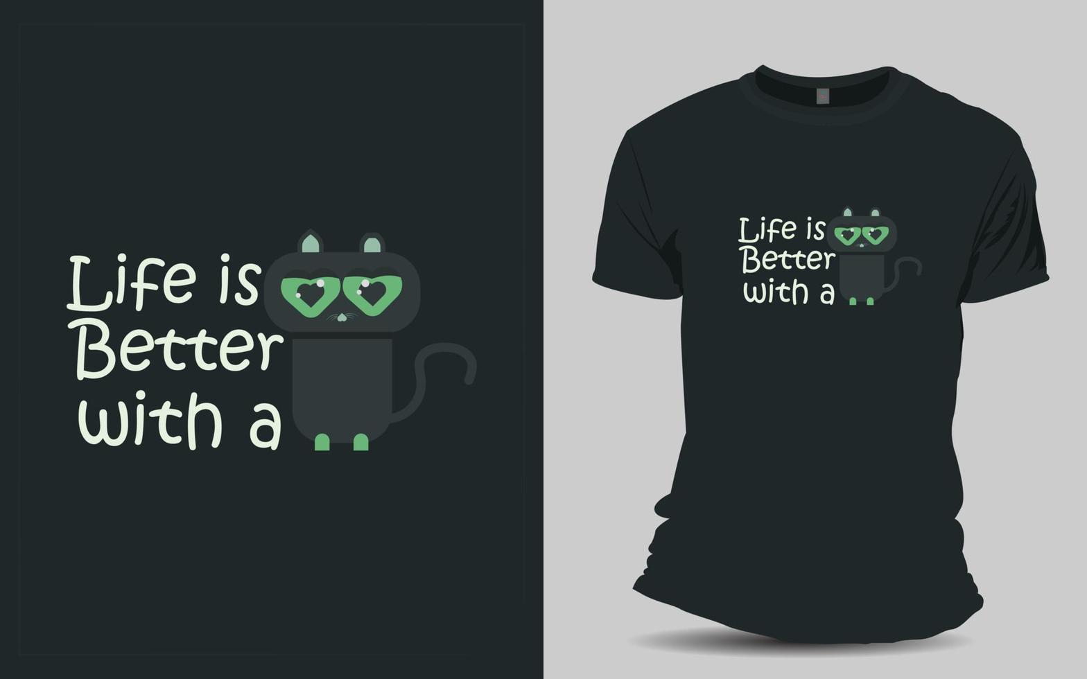 Lovely Cat t-shirt design for your Pet vector