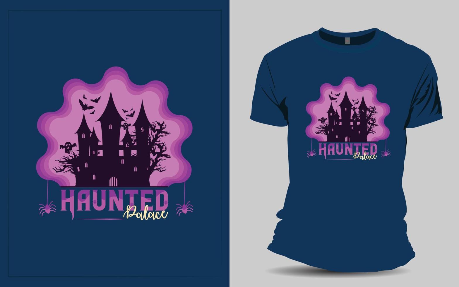 Scary Halloween T-shirt design vector