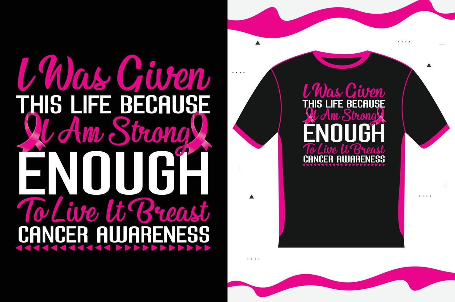 Breast Cancer Awareness T-shirt design Lettering vector