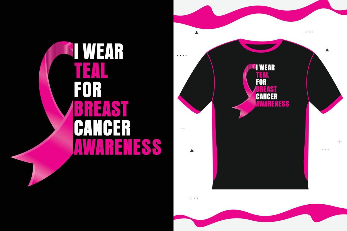 Breast Cancer Awareness T-shirt design Lettering vector